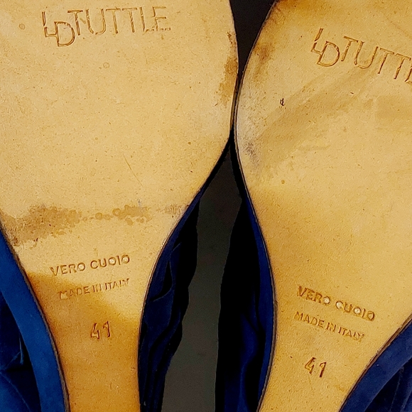 🗨LD Tuttle blue suede wrapped sculptural wedge Chelsea boots, EU41, RARE, EUC - Picture 11 of 13